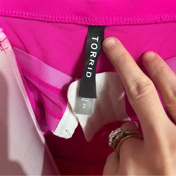 Torrid Pink Lattice One Piece Swimsuit - Picture 6 of 9